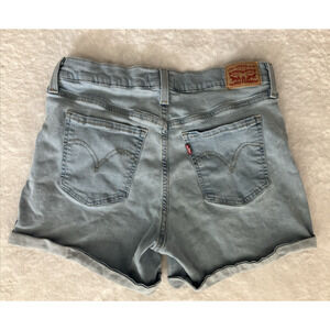 Levi Strauss & Co. Mid-Length Shorts Womens Size 31 Light Wash Denim Distressed